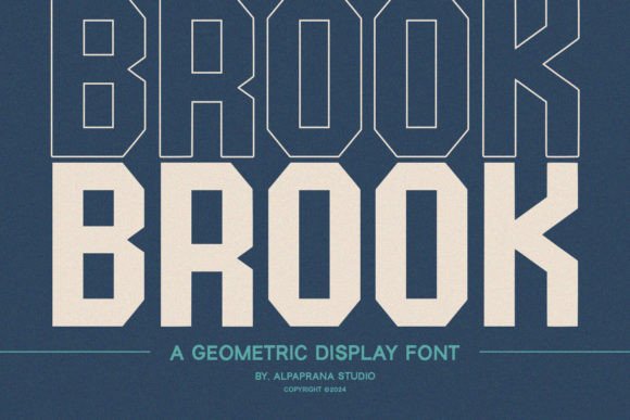 Brook: A Modern Geometric Display Font for Bold Branding