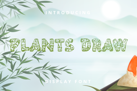 Plants Draw: A Playful Outlined Font for Creative Projects